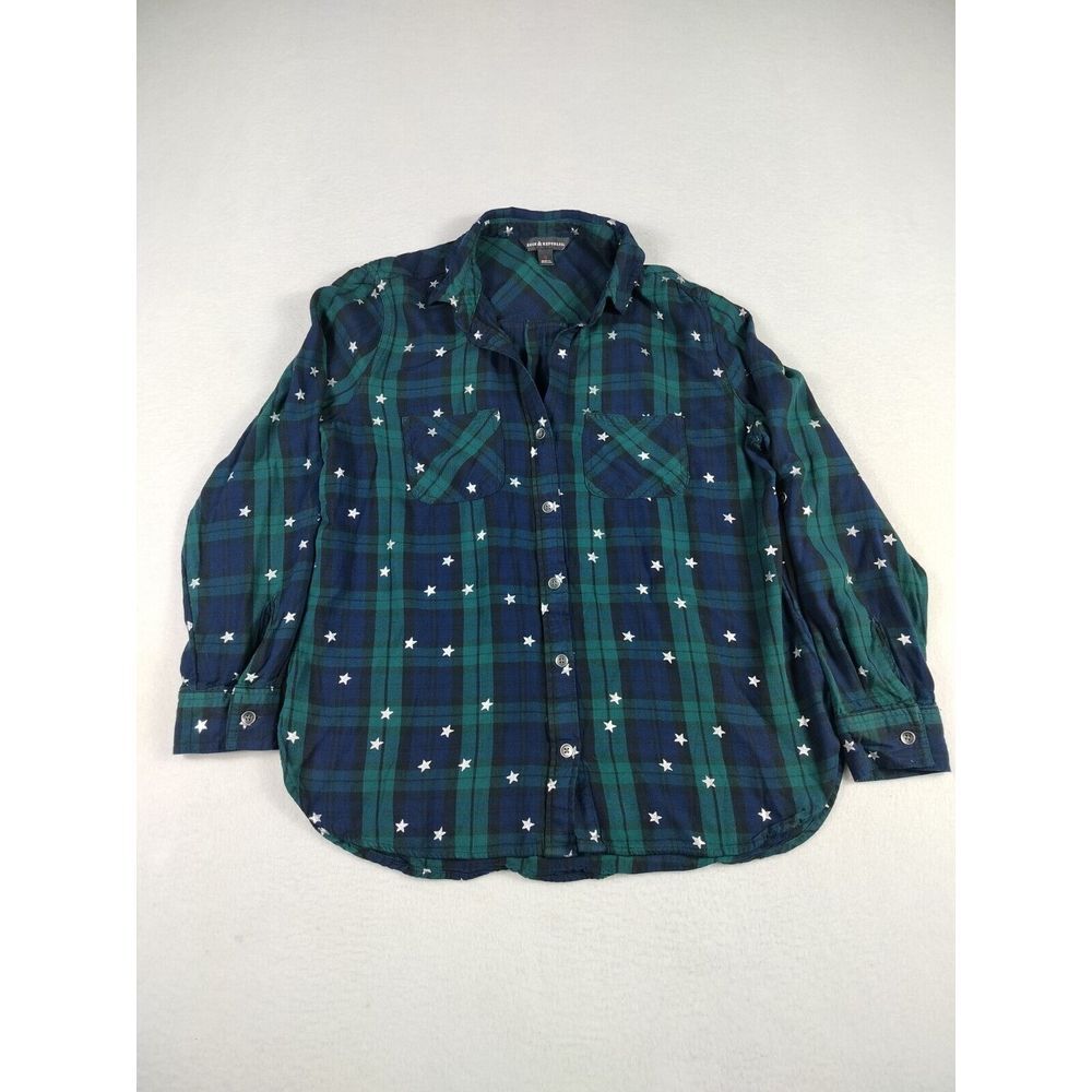 Rock &‎ Republic Shirt Women's Small Green Grunge Rocker Rockerchic Rockabilly